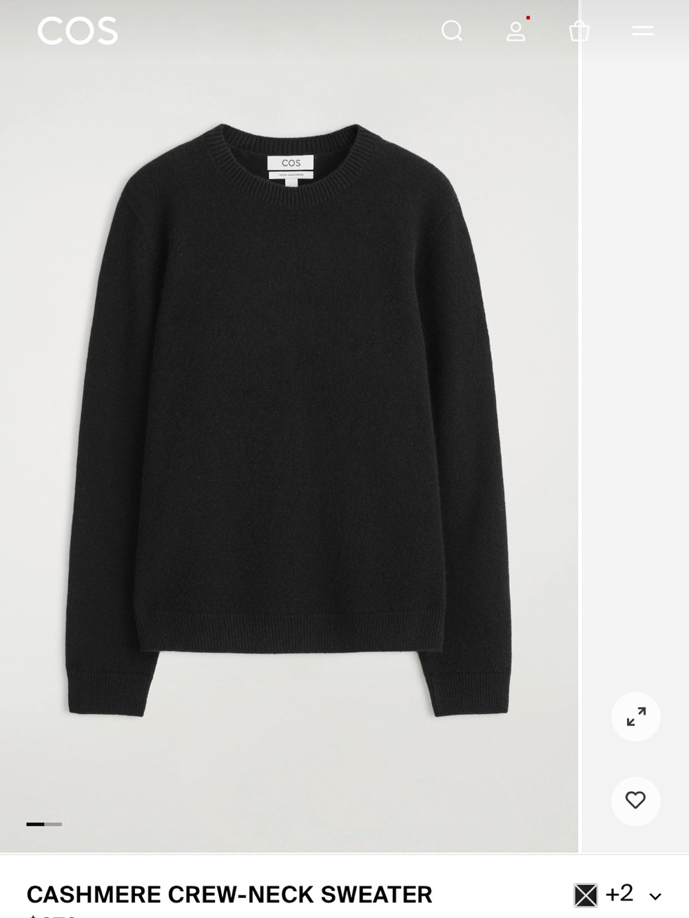 COS Cashmere Crewneck Sweater